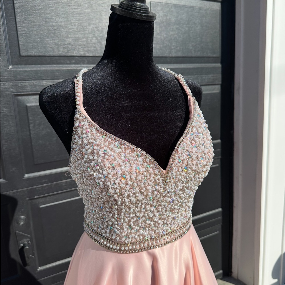 Tiffany Designs Blush Pink Prom Dress - Picture 2 of 6